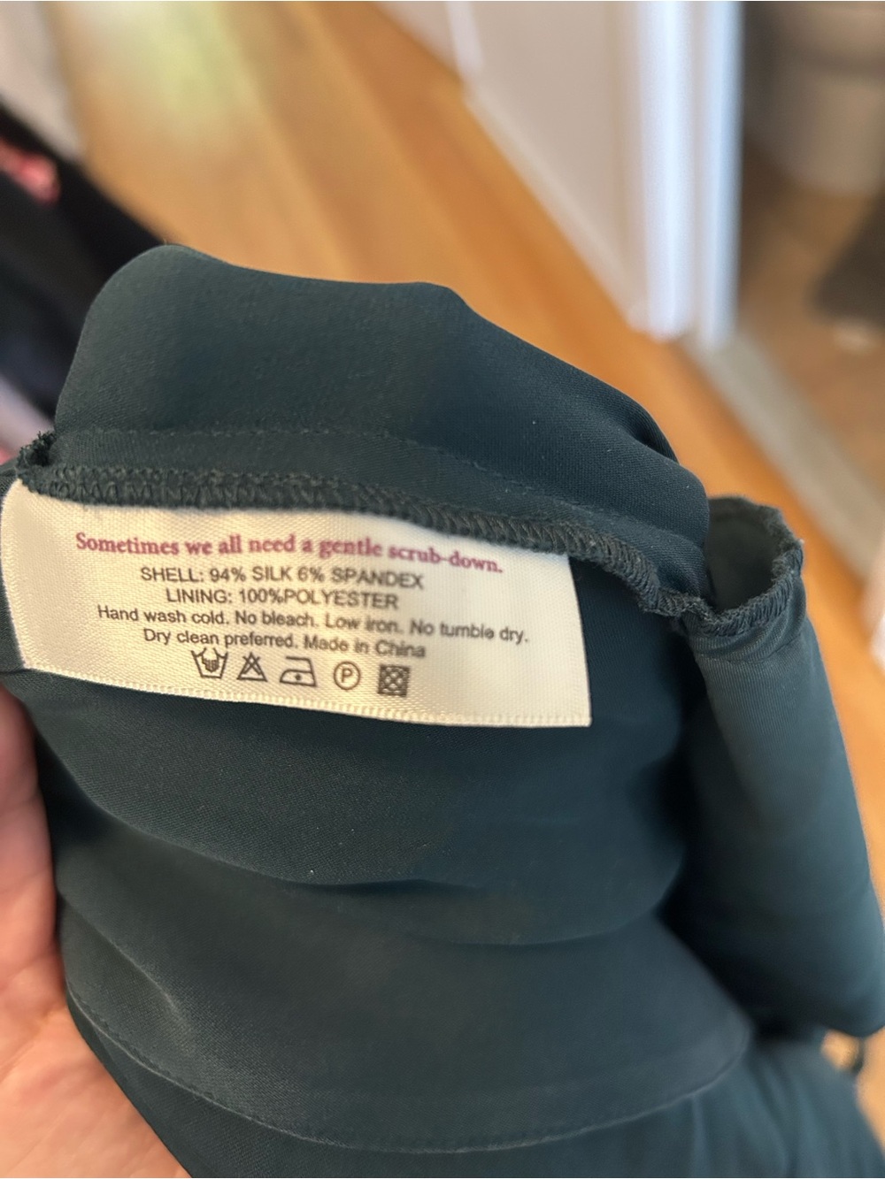 M m lafleur Silk-Blend Teal Wrap Dress - Picture 4 of 4